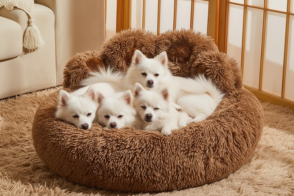 Lit pour chien chaud – Taille moyenne à grande, doublé polaire