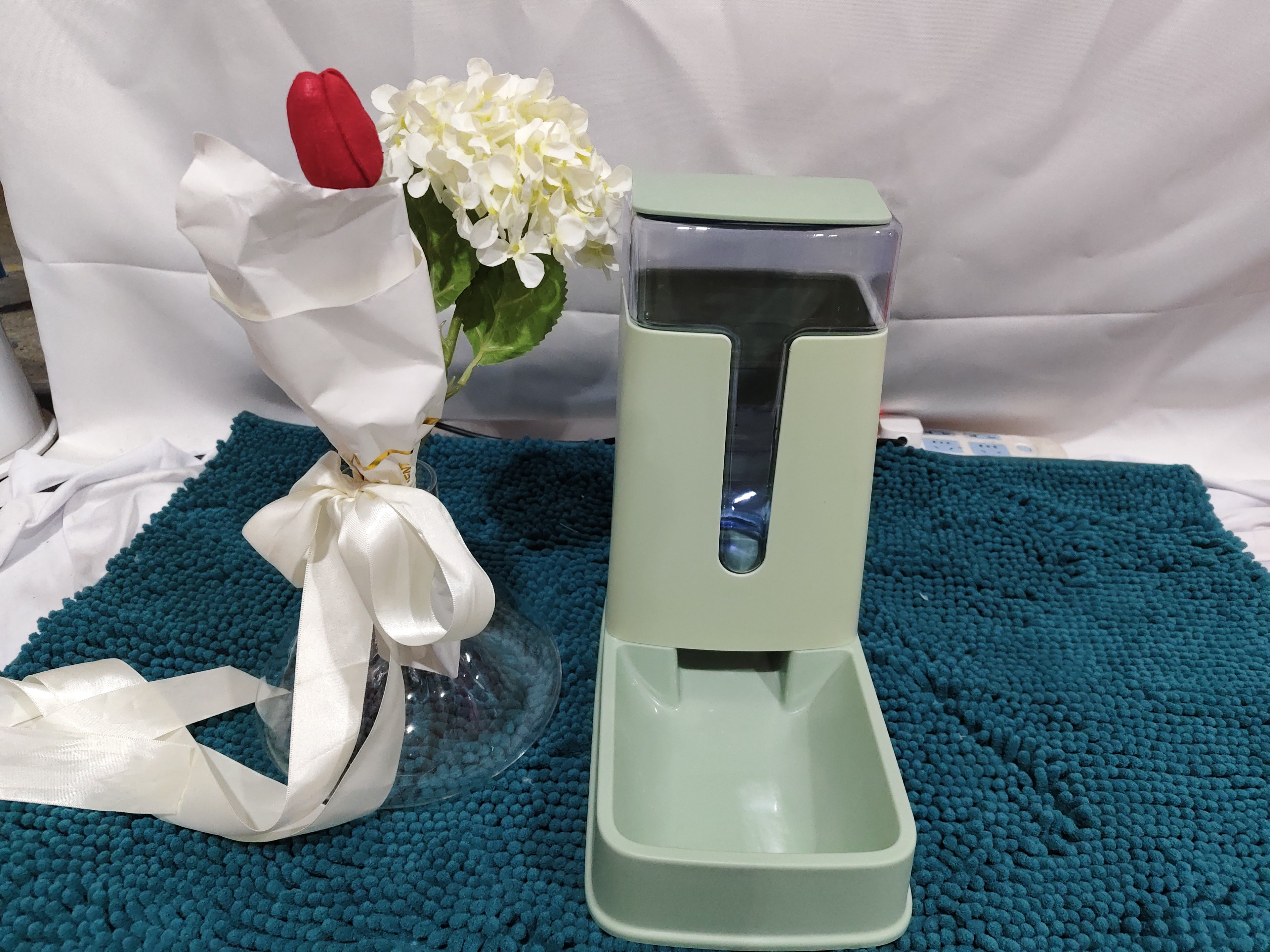 Distributeur automatique double pour nourriture et eau – Animaux domestiques