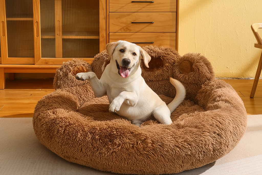 Lit pour chien chaud – Taille moyenne à grande, doublé polaire